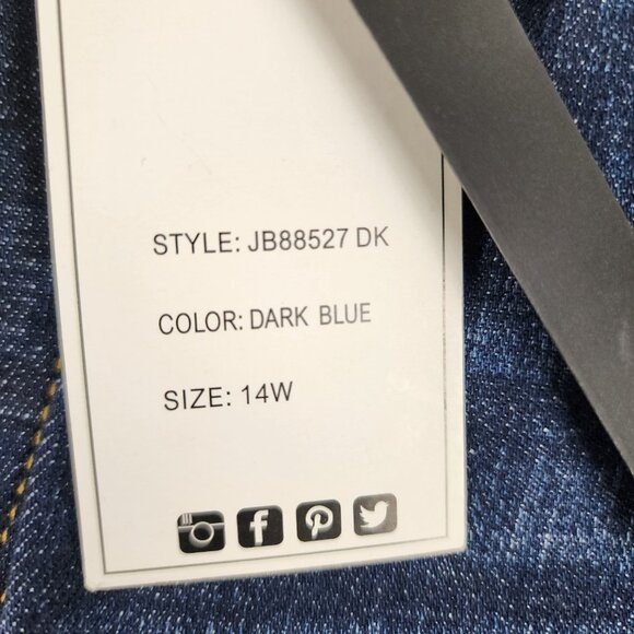 Judy Blue Jeans Womens Plus 14W Blue Tummy Control Skinny Fit Denim (32x27) NWT - Picture 12 of 13